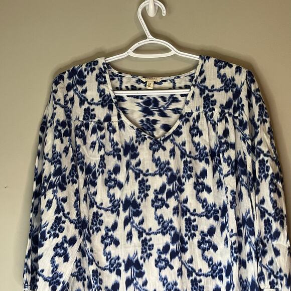 Sonoma Blue & White 3/4 Sleeve Blouse Size 1X - Picture 5 of 13